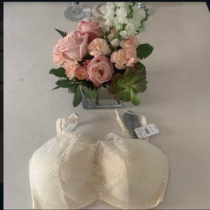 Le Mystere Underwire Cami Bra Ivory 34G NWT